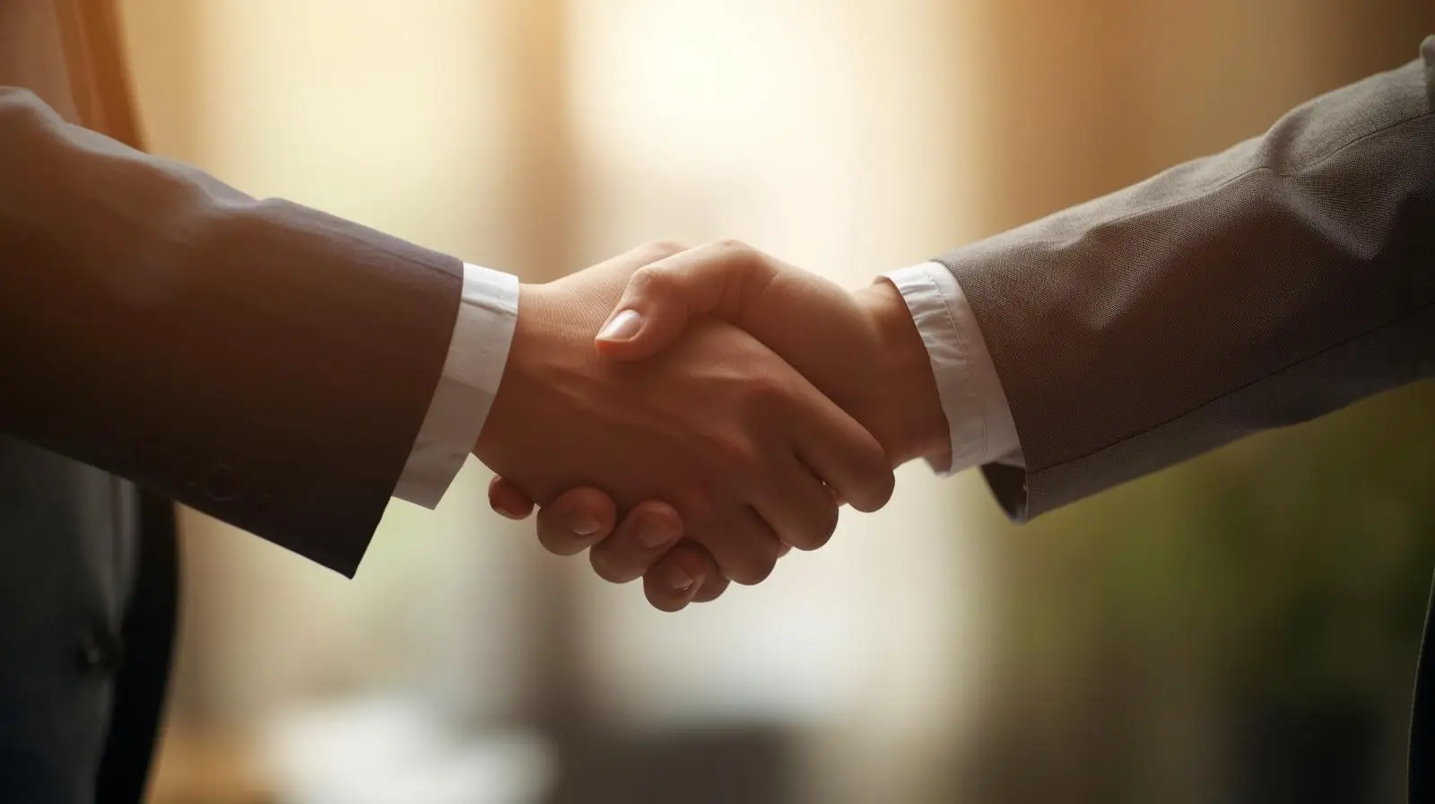 Two perons with hand shake